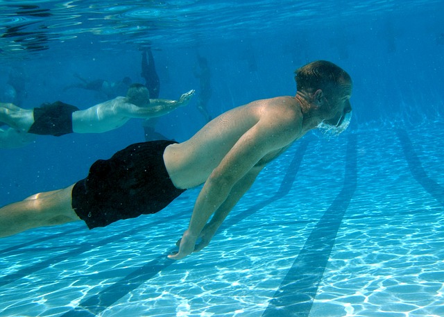 man swimming , helps you exercise without having to go to a gym